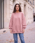 Dam Oversized Sweatshirt – Rund Hals – Lång Modell – Höst – bild 12