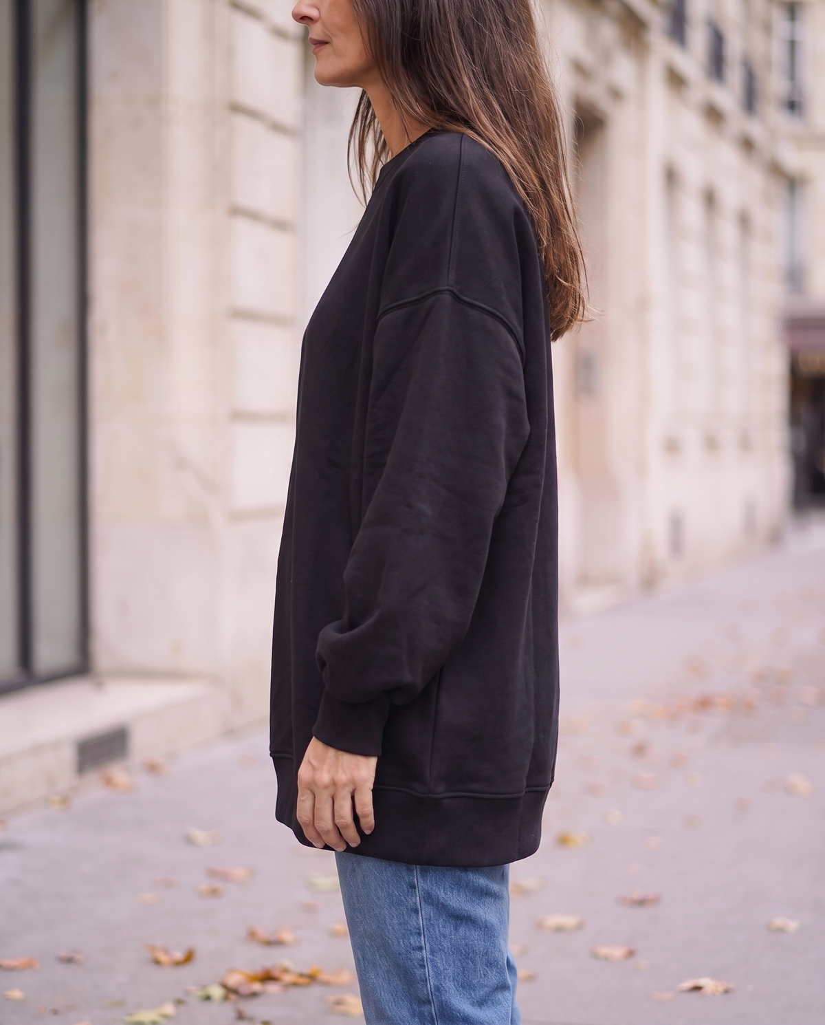 Dam Oversized Sweatshirt – Rund Hals – Lång Modell – Höst – bild 2