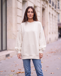 Dam Oversized Sweatshirt – Rund Hals – Lång Modell – Höst – bild 9