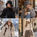 Dam Bucket Hat – Stickad Modell – Nedvikt Brätte – Vinter – bild 9